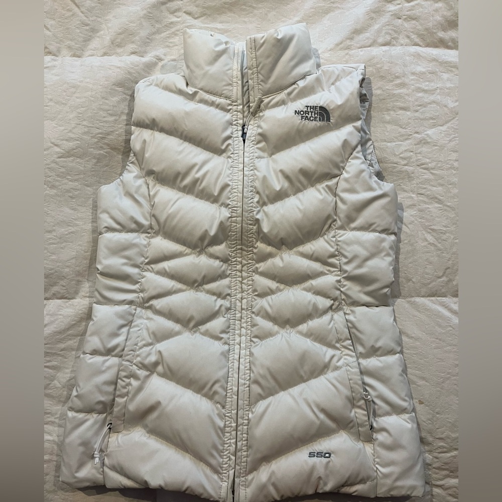 The North Face Women's White Puffer Vest